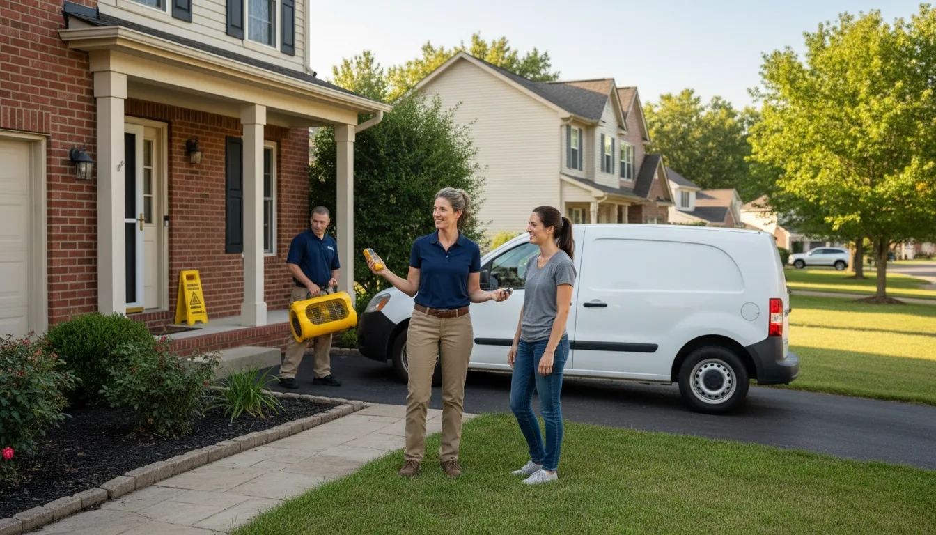 Water restoration image for Dehumidification And Cleanup Services in Remington, IN